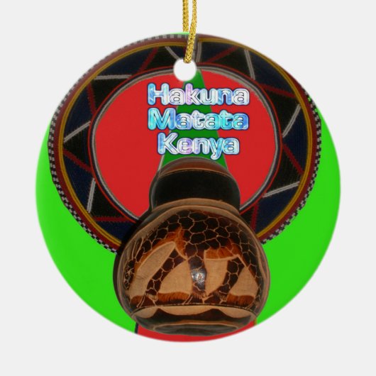 Hakuna Matata Kenya Kunstdruk Keramisch Ornament (Voorkant)