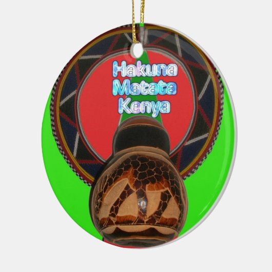 Hakuna Matata Kenya Kunstdruk Keramisch Ornament (Links)