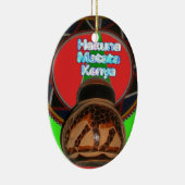 Hakuna Matata Kenya Kunstdruk Keramisch Ornament (Rechts)