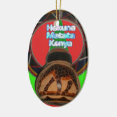 Hakuna Matata Kenya Kunstdruk Keramisch Ornament (Links)