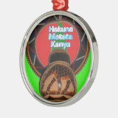 Hakuna Matata Kenya Kunstdruk Metalen Ornament (Links)