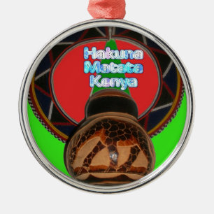 Hakuna Matata Kenya Kunstdruk Metalen Ornament
