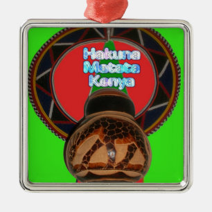 Hakuna Matata Kenya Kunstdruk Metalen Ornament