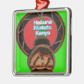 Hakuna Matata Kenya Kunstdruk Metalen Ornament (Links)