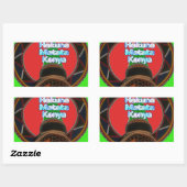 Hakuna Matata Kenya Kunstdruk Rechthoekige Sticker (Vel)