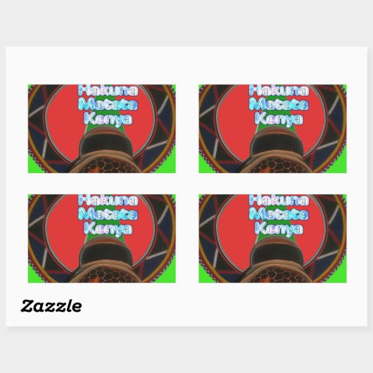Hakuna Matata Kenya Kunstdruk Rechthoekige Sticker (Vel)