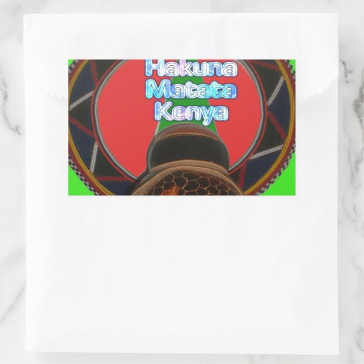 Hakuna Matata Kenya Kunstdruk Rechthoekige Sticker (Tas)
