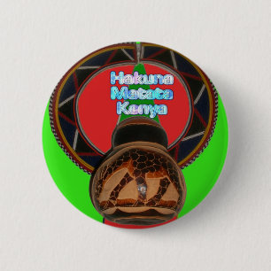 Hakuna Matata Kenya Kunstdruk Ronde Button 5,7 Cm