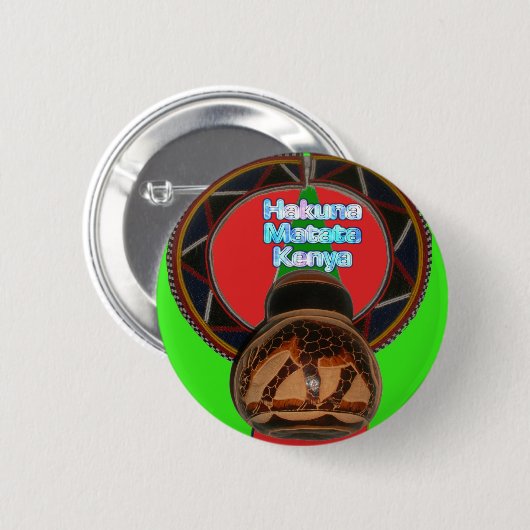 Hakuna Matata Kenya Kunstdruk Ronde Button 5,7 Cm (Voorkant /achterkant)