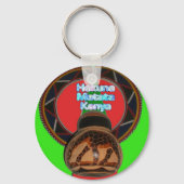 Hakuna Matata Kenya Kunstdruk Sleutelhanger (Voorkant)