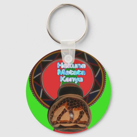 Hakuna Matata Kenya Kunstdruk Sleutelhanger (Voorkant)