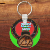 Hakuna Matata Kenya Kunstdruk Sleutelhanger (Voorkant)