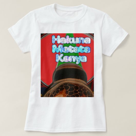 Hakuna Matata Kenya Kunstdruk T-shirt (Design voorkant)