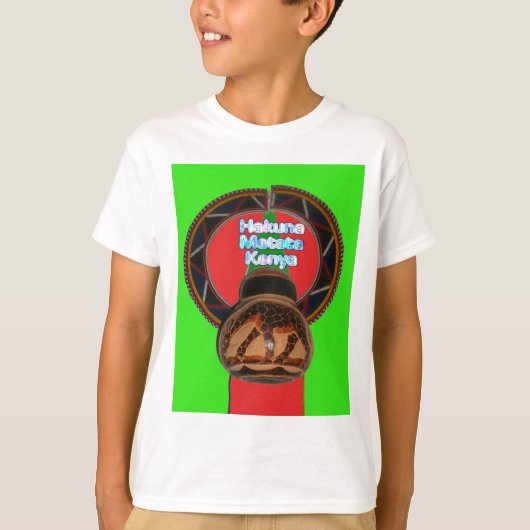 Hakuna Matata Kenya Kunstdruk T-shirt (Voorkant)
