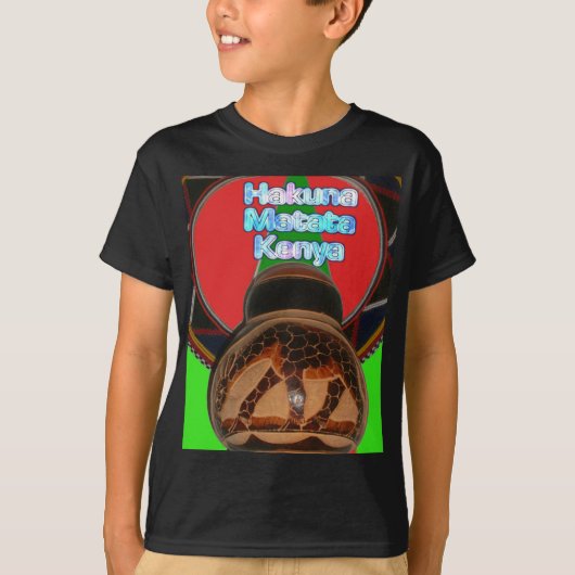Hakuna Matata Kenya Kunstdruk T-shirt (Voorkant)