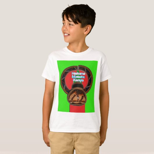 Hakuna Matata Kenya Kunstdruk T-shirt (Voorkant volledig)