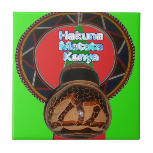 Hakuna Matata Kenya Kunstdruk Tegeltje (Voorkant)