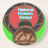 Hakuna Matata Kenya Kunstdruk Zandsteen Onderzetter (Voorkant)