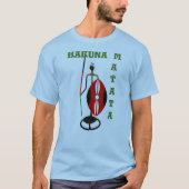 Hakuna Matata Kenya Maasai Basic Donker T-shirt (Voorkant)