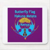 Hakuna Matata Kenya - Vlinderkunst Afdrukken/Grafi Muismat (Voorkant)