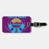"Hakuna Matata Kenya" Vlinderkunst Print/Grafisch Bagagelabel (Voorkant horizontaal)
