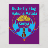 "Hakuna Matata Kenya" Vlinderkunst Print/Grafisch Briefkaart (Voorkant)