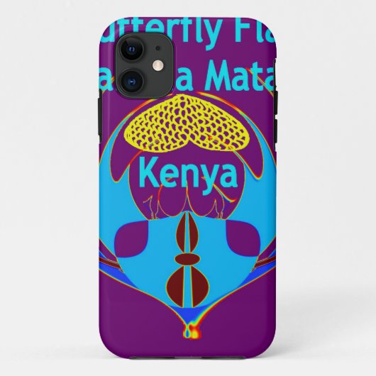 "Hakuna Matata Kenya" Vlinderkunst Print/Grafisch Case-Mate iPhone Case (Achterkant)