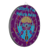 "Hakuna Matata Kenya" Vlinderkunst Print/Grafisch Dartbord (Voorkant Links)