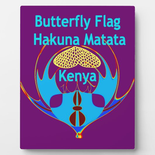 "Hakuna Matata Kenya" Vlinderkunst Print/Grafisch Fotoplaat (Voorkant)