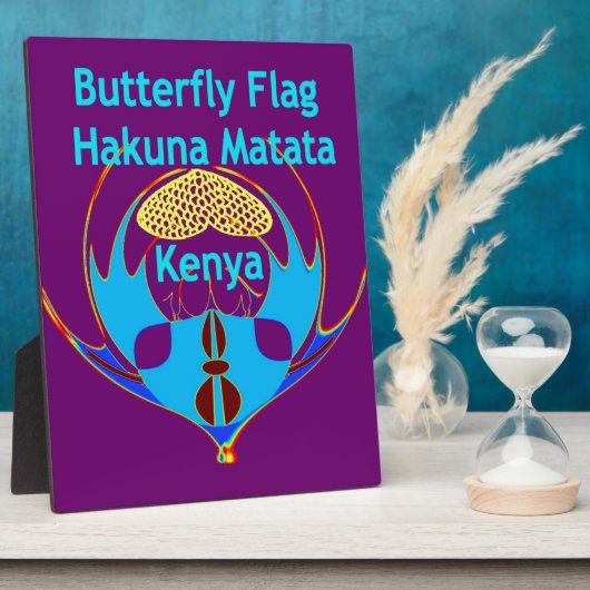 "Hakuna Matata Kenya" Vlinderkunst Print/Grafisch Fotoplaat (Zijkant)