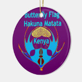 "Hakuna Matata Kenya" Vlinderkunst Print/Grafisch Keramisch Ornament (Links)