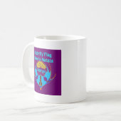 "Hakuna Matata Kenya" Vlinderkunst Print/Grafisch Koffiemok (Voorkant links)