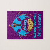 "Hakuna Matata Kenya" Vlinderkunst Print/Grafisch Legpuzzel (Horizontaal)