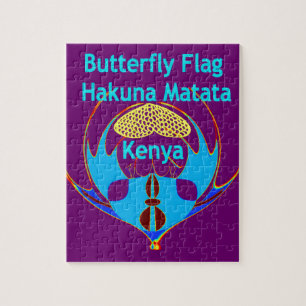 "Hakuna Matata Kenya" Vlinderkunst Print/Grafisch Legpuzzel