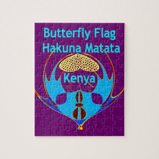"Hakuna Matata Kenya" Vlinderkunst Print/Grafisch Legpuzzel (Verticaal)