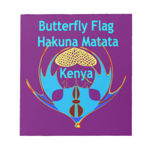 "Hakuna Matata Kenya" Vlinderkunst Print/Grafisch Notitieblok