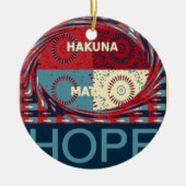 Hakuna matata keramisch ornament (Voorkant)