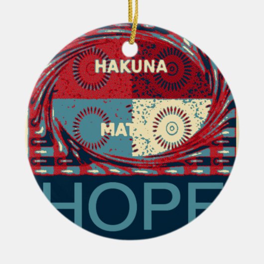 Hakuna matata keramisch ornament (Voorkant)