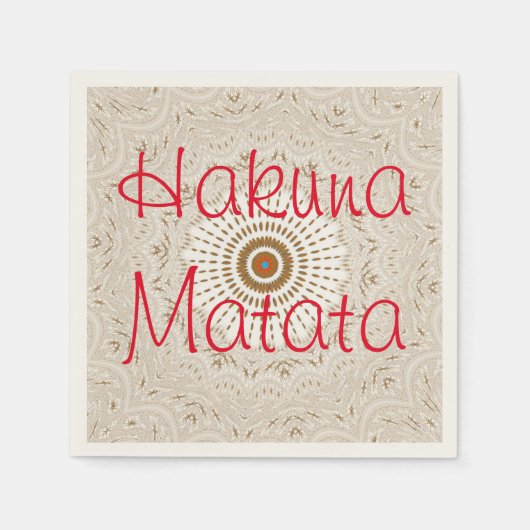 Hakuna Matata kerstfeest Cocktail Napkins Servet (Voorkant)