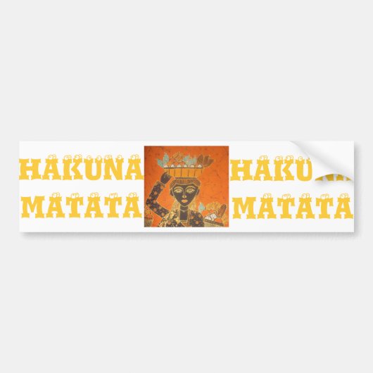 Hakuna Matata Lady Bumpersticker (Voorkant)