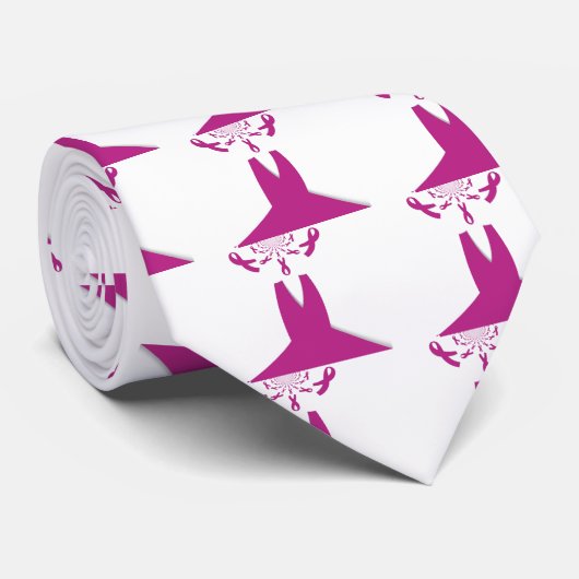 Hakuna Matata Latest Breast Cancer Awareness Ribon Stropdas (Opgerold)