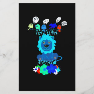 Hakuna Matata Leeuw Kunstprint Briefpapier