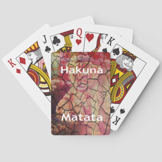Hakuna Matata Leeuwenwelp Design Speelkaarten (Achterkant)