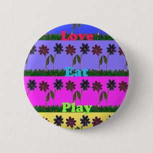 Hakuna Matata Liefde Eten Spelen.png Ronde Button 5,7 Cm