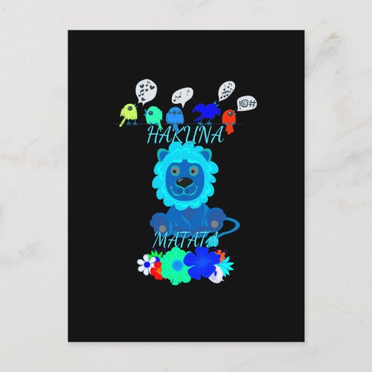 Hakuna Matata Lion Art Print Briefkaart (Voorkant)