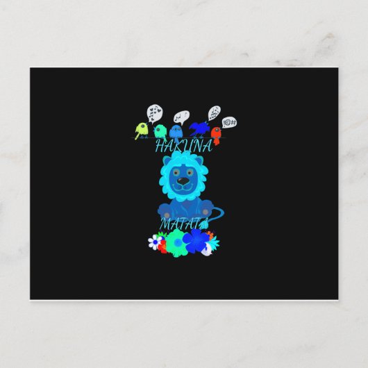 Hakuna Matata Lion Art Print Briefkaart (Voorkant)