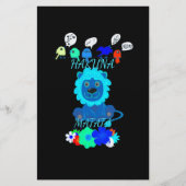 Hakuna Matata Lion Art Print Briefpapier (Voorkant)