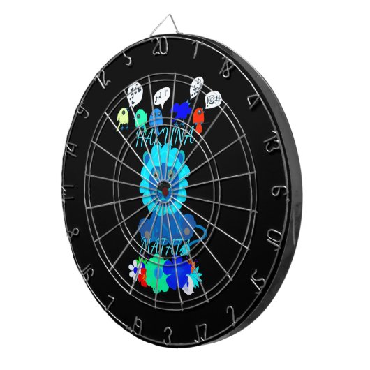 Hakuna Matata Lion Art Print Dartbord (Voorkant Rechts)