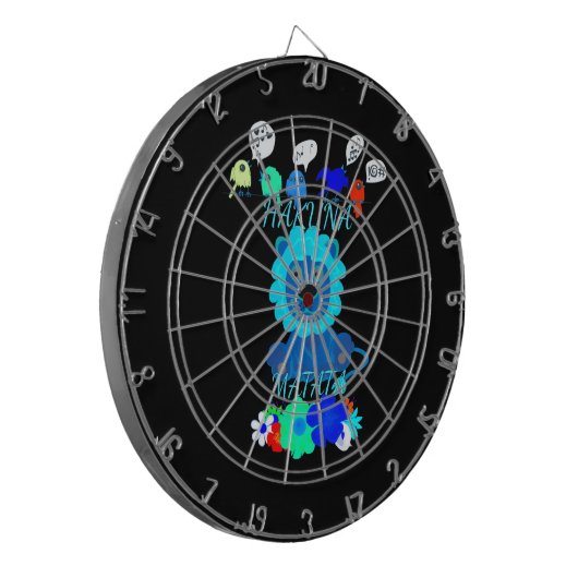 Hakuna Matata Lion Art Print Dartbord (Voorkant Links)