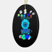 Hakuna Matata Lion Art Print Keramisch Ornament (Links)